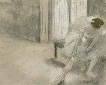 Danseuse tirant son maillot (La précaution)