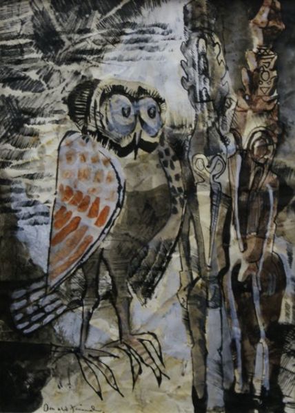 Owl with Sepik Figures