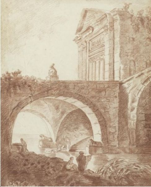Antique monumental bridge.