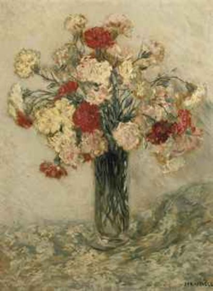 Oeillets dans un vase
