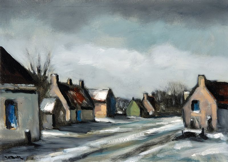 Dorpstraat bij dooi