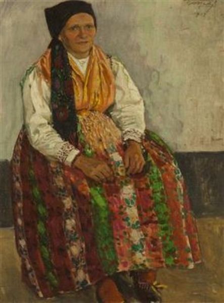 A Women in a Folk Costume