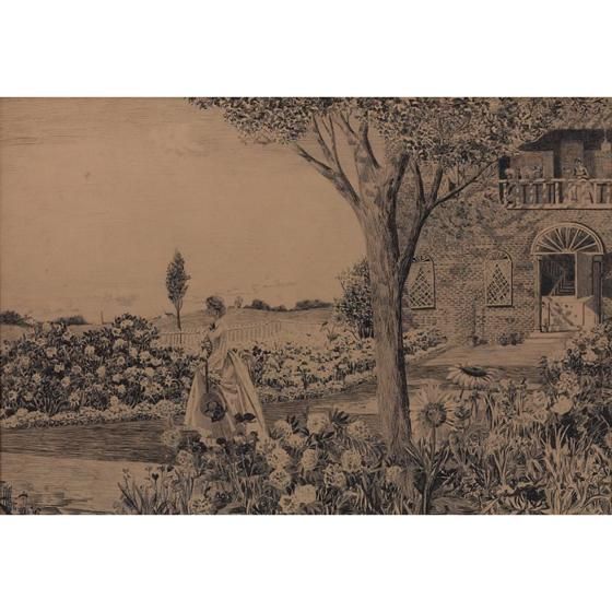 Lady in Garden