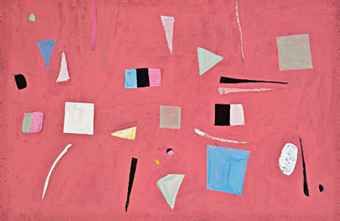 Suspended Forms on Pink