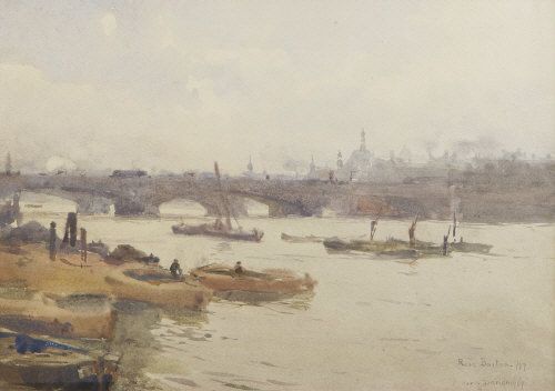 Barges on the Thames