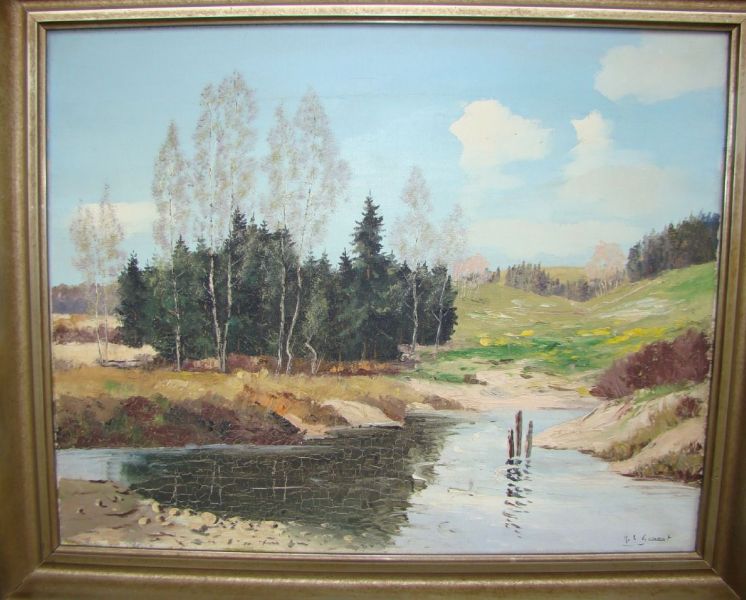 Landschaft mit Gewässer