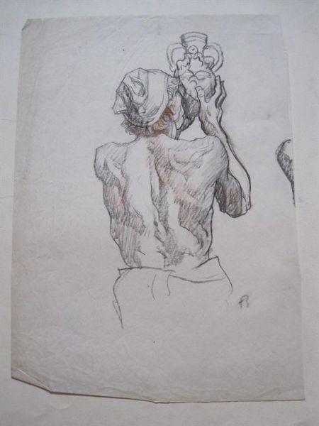 Man with drinking vessel