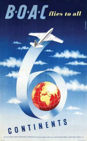 BOAC flies to all Continents
