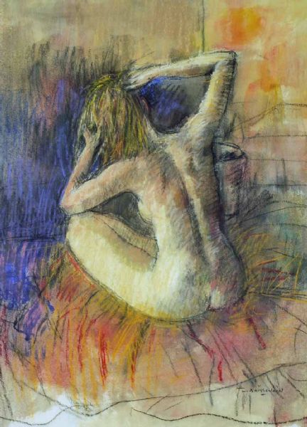 Nude Fixing Her Hair