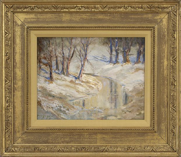 Snow Covered Wooded Landscape
