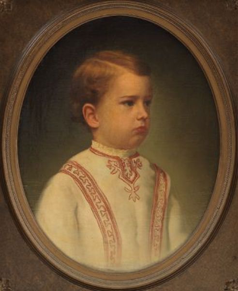 Boy in an embroidered shirt