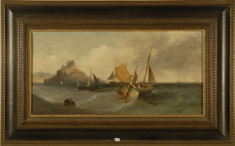 Fishing off the coast.