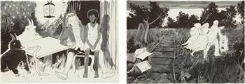 Two Works: i) Black & White; ii) The Romantics