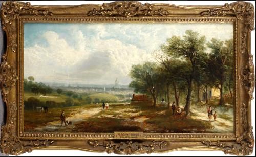 Hampstead, with figures strolling