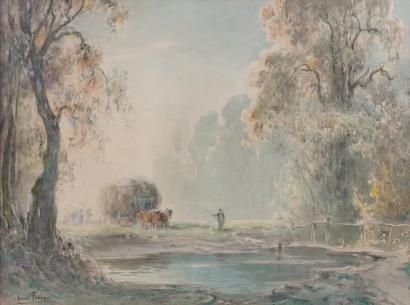 L'attelage de boeufs de retour des champs