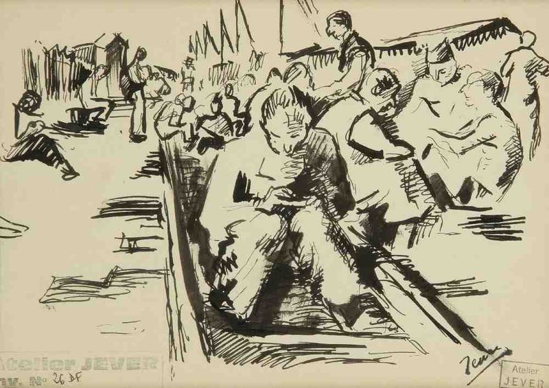 Les grévistes.
