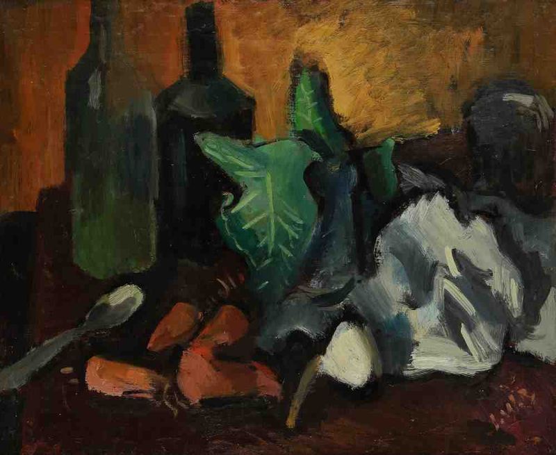 Nature morte aux bouteilles.