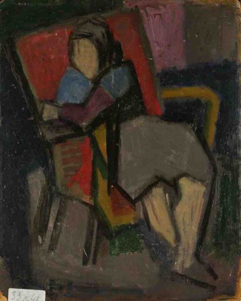 Femme assise.