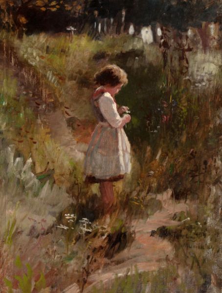 Child Picking Flowers
