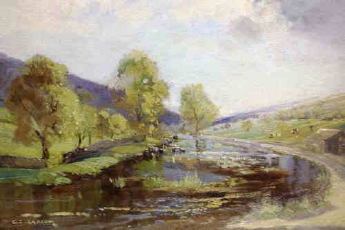 Cattle drinking from the river
