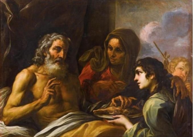 Isaac blessing Jacob