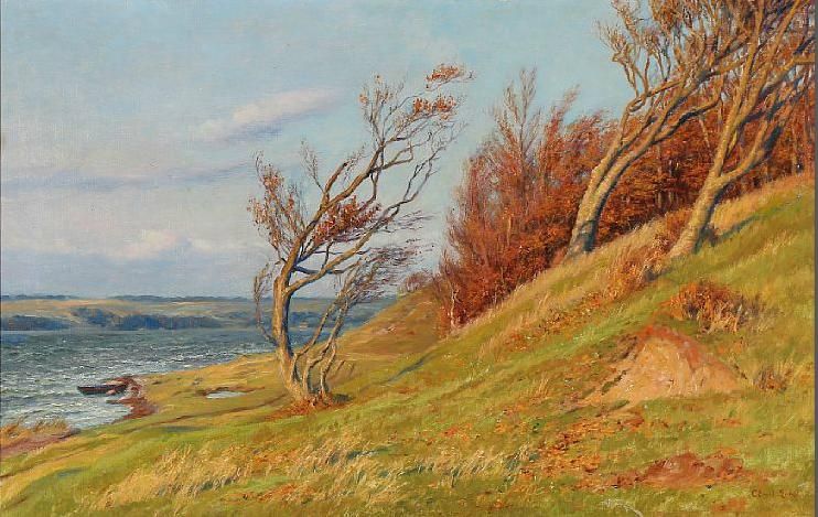 Coastal scape, autumn time.
