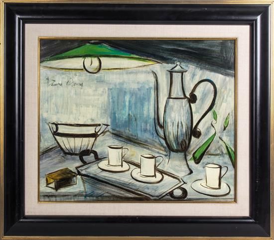 Still Life with Tea Set and Green Lamp