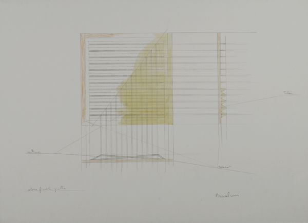 Progetto per quadro giallo, anni '70