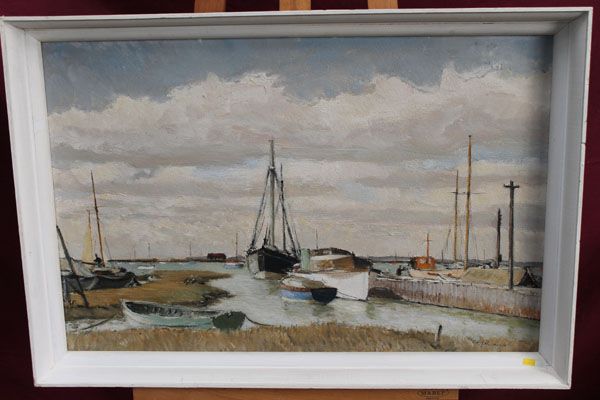 moored boats at Mersea