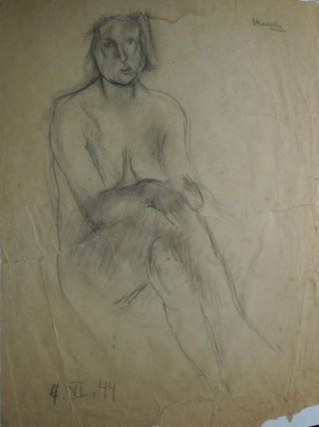 Baigneuse assise