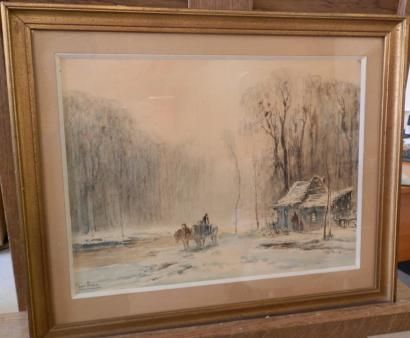 Maison sous la neige