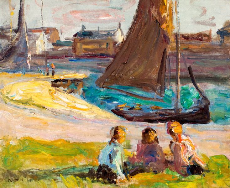 In de haven van Douarnenez, Bretagne