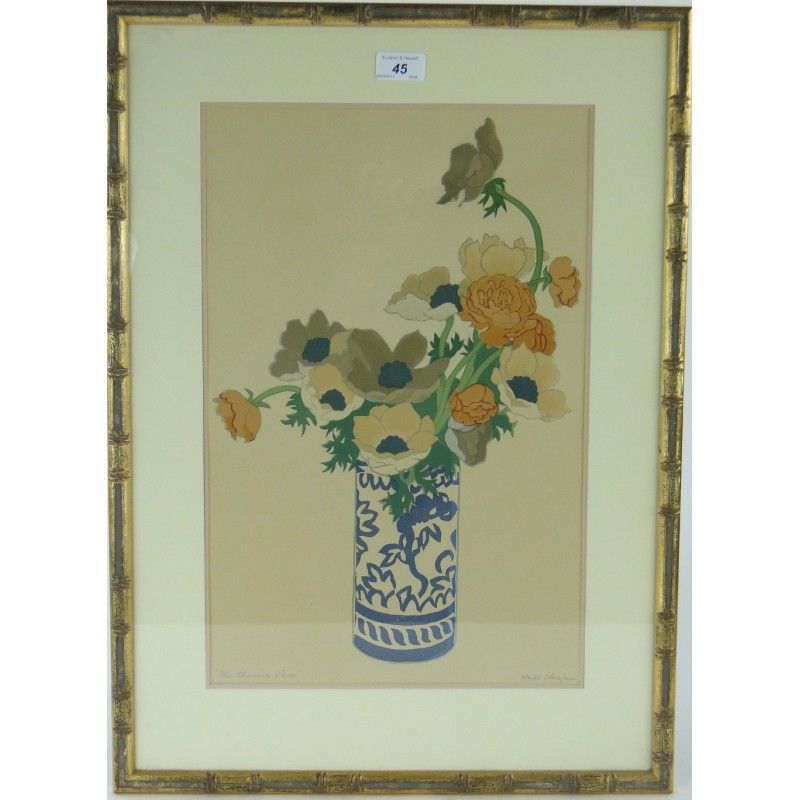 Flowers in a Chinese vase