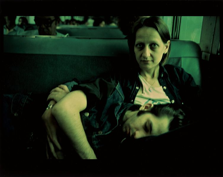 Suzanne and Philippe on the Train, Long Island.