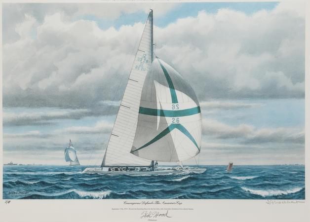 Courageous defends the America's Cup