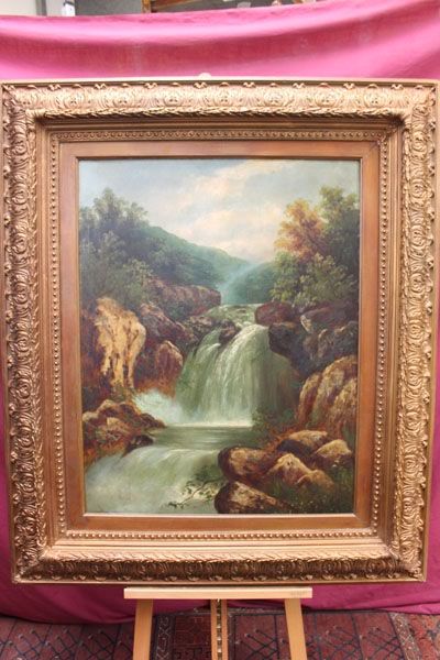 extensive landscape with waterfall