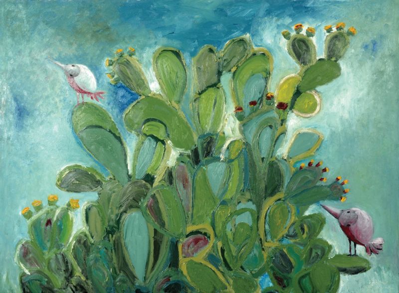 Cactus and Bird