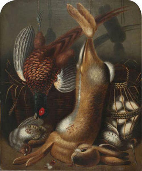 Still Life with Hare and a Basket of Eggs