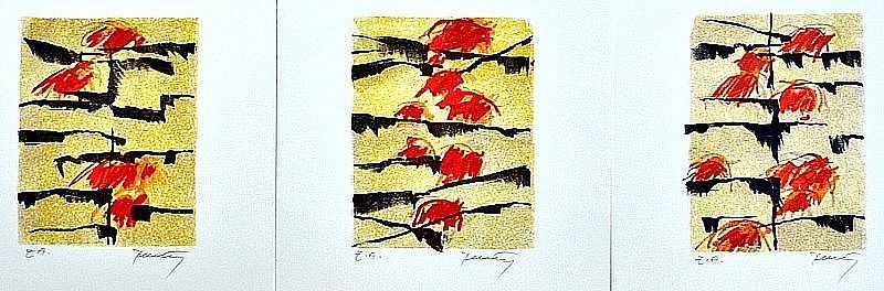 Convolute of 3 lithographs