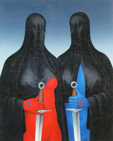 Two sowrd carriers