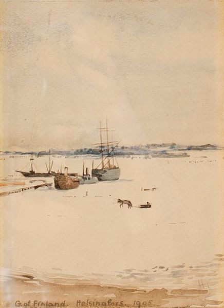 HARBOUR IN WINTER.