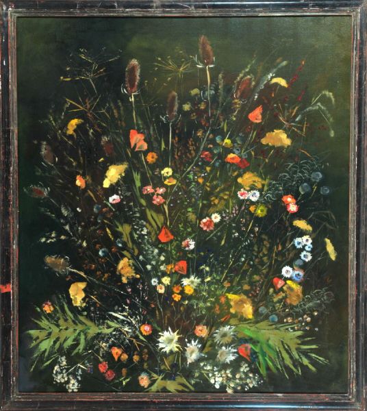 Wiesenblumenstrauß mit Gräsern