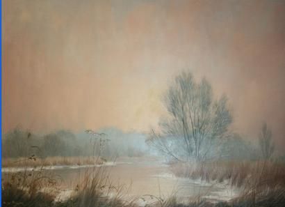 A Misty Winter Broadland Landscape