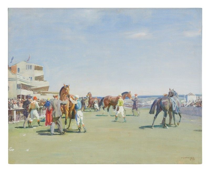 UNSADDLING AT EPSOM, SUMMER MEETING (STUDY)