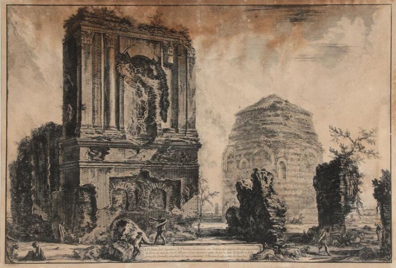 Veduta del Sepolcro di Pisone Liciniano su l'antica via Appia
