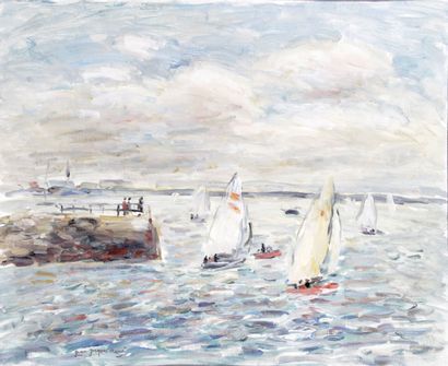Voiliers sortant du port