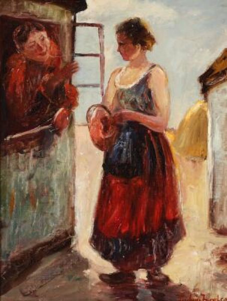 Conversation by a window
